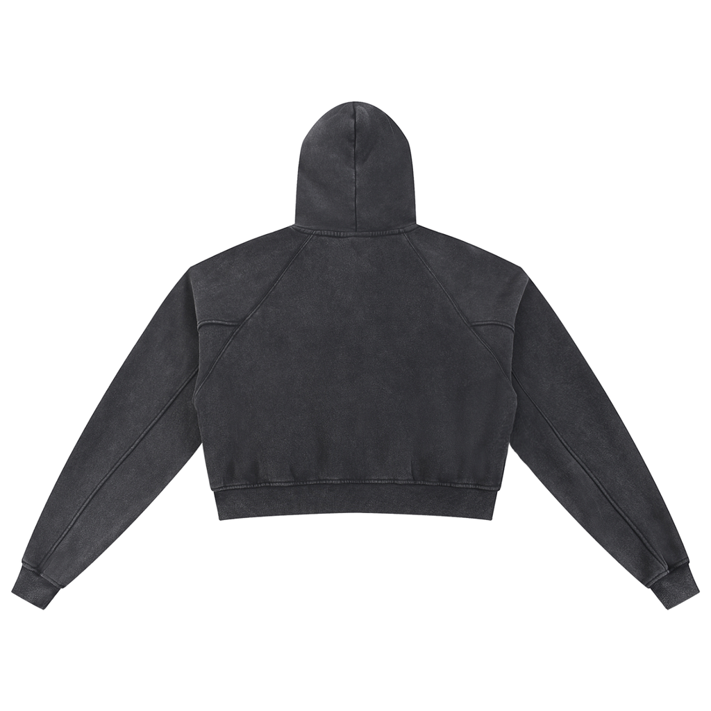 Women's Original Logo Premium Snow Washed Cropped Hoodie