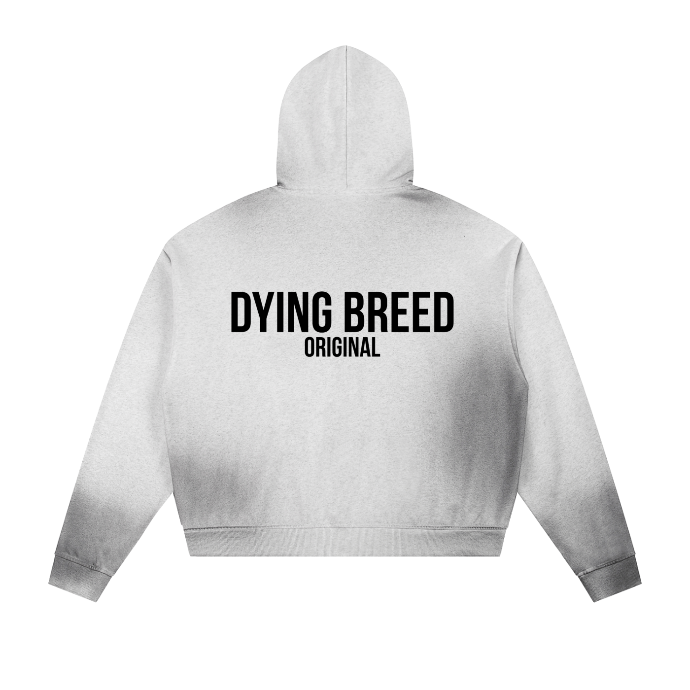 Men’s Original Logo Premium Sun Fade Frayed Raw Edge Zip Hoodie