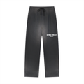 Men's Original Logo Premium Sun Fade Raw Edge Straight-Leg Sweatpants