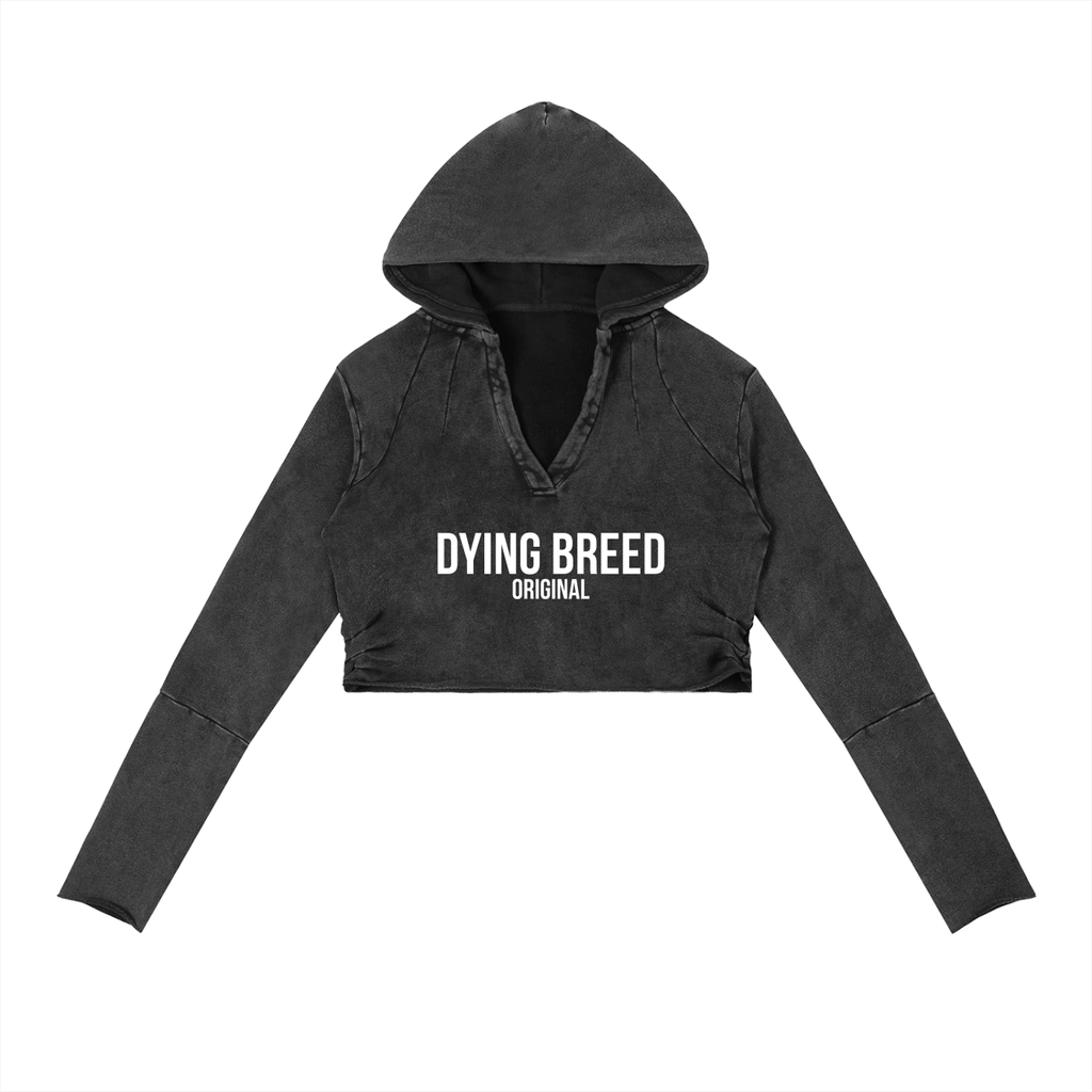 Women's Original Logo Premium Vintage Wash Raw Edge Hoodie