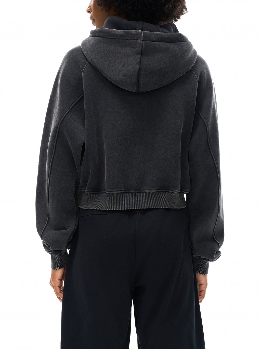 Women's Original Logo Premium Snow Washed Cropped Hoodie