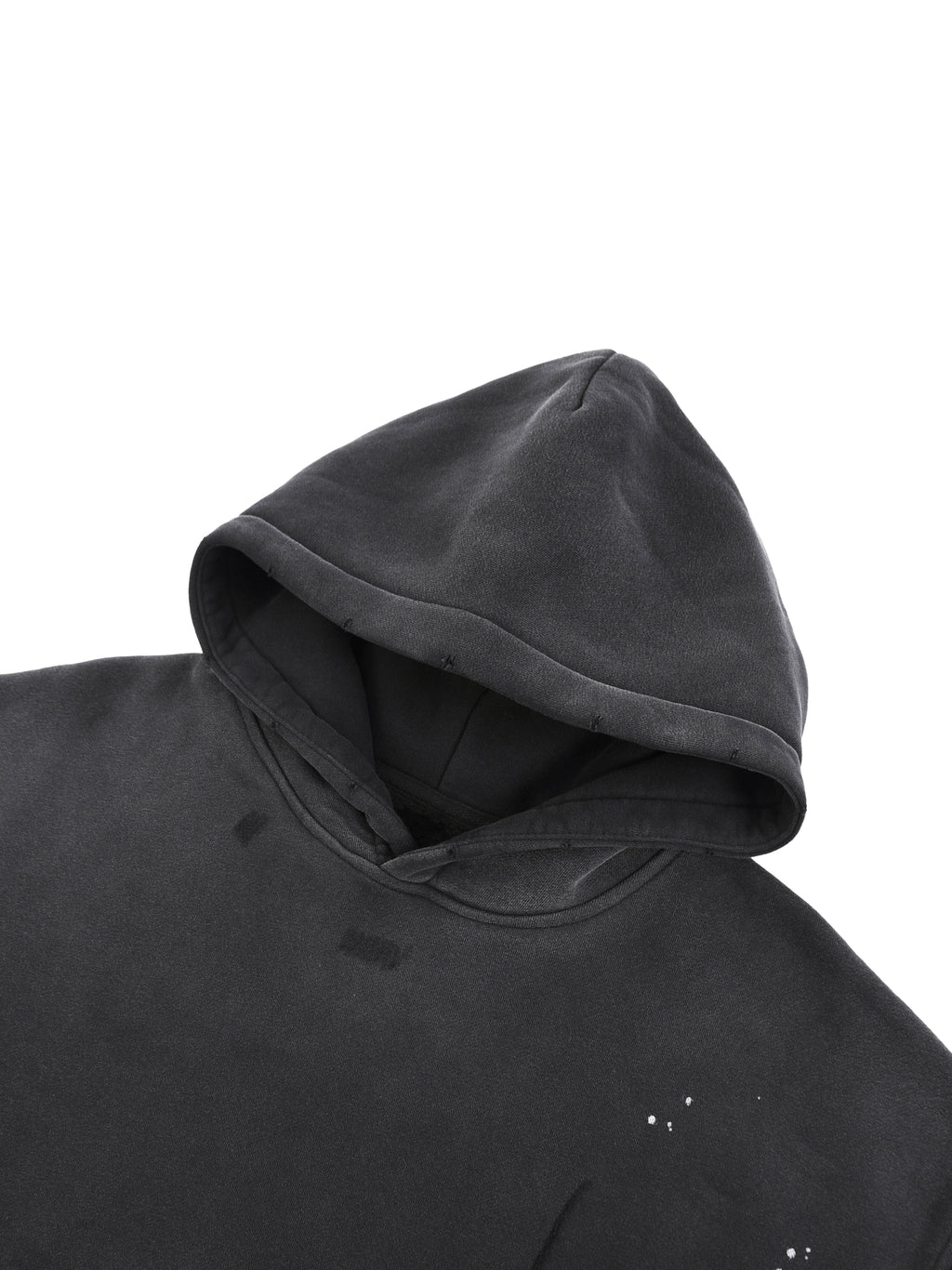 Men's Premium Original Logo Vintage Wash Frayed Fleece Hoodie