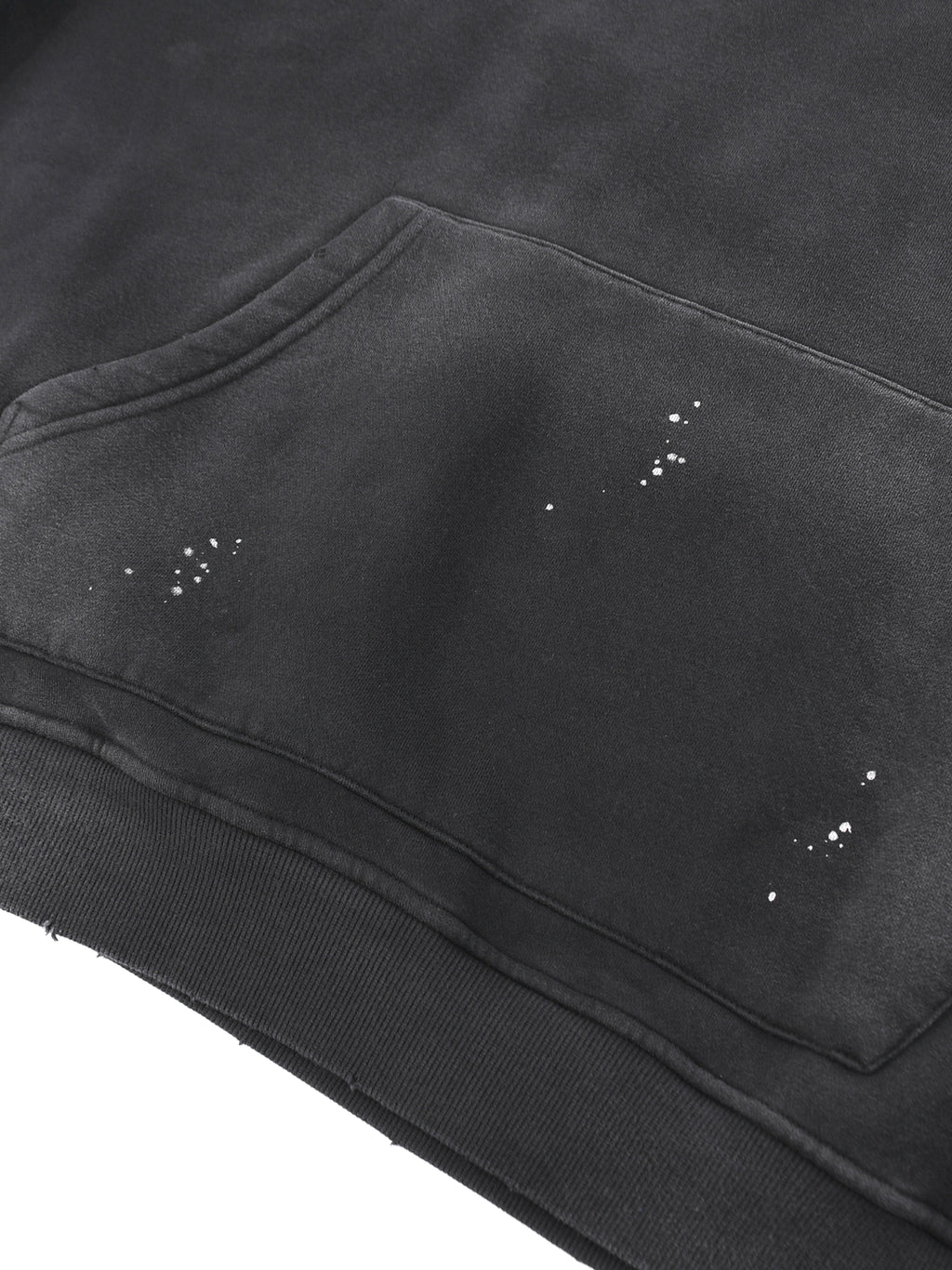 Men's Premium Original Logo Vintage Wash Frayed Fleece Hoodie