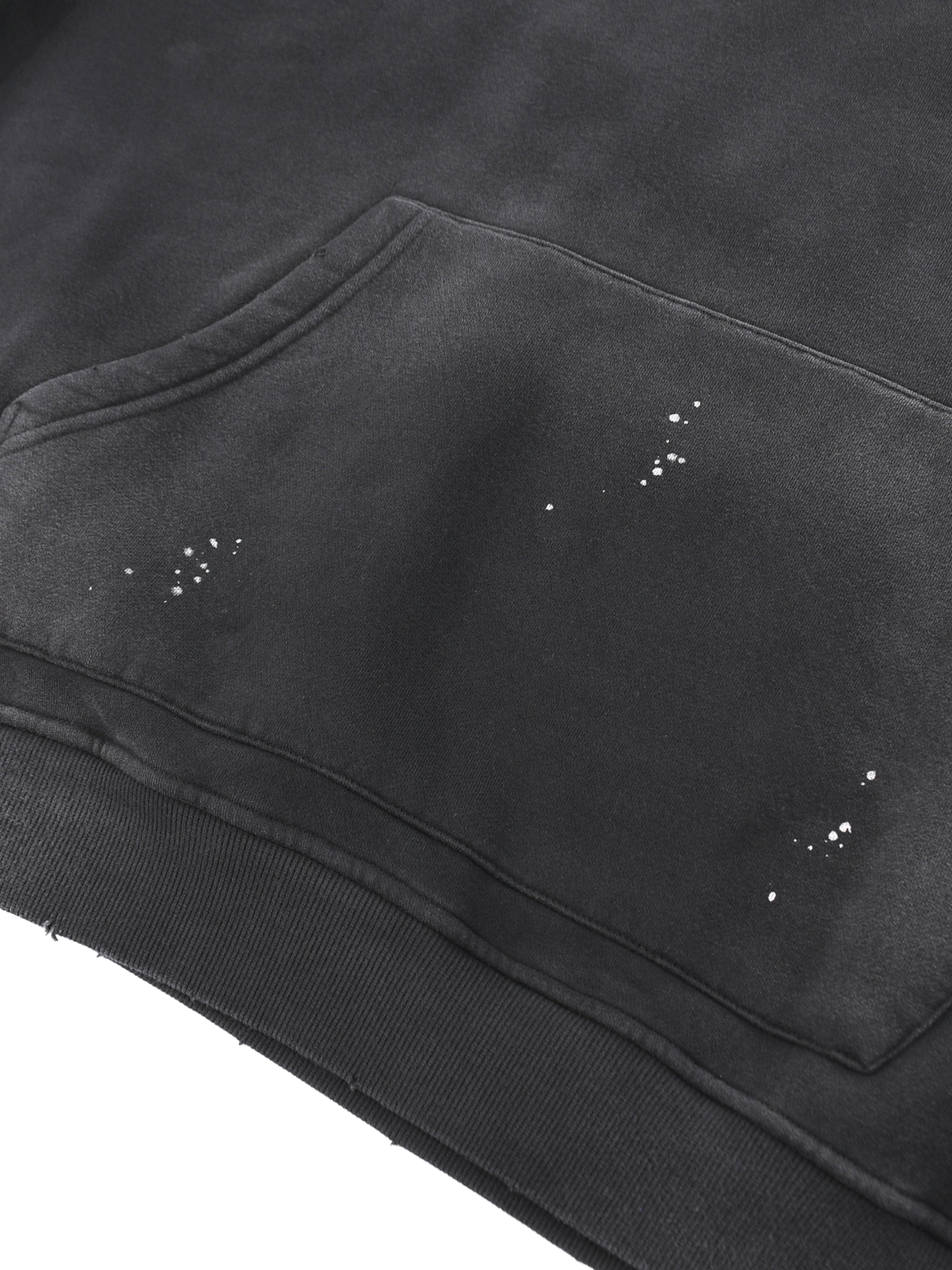 Men's Premium Original Logo Vintage Wash Frayed Fleece Hoodie